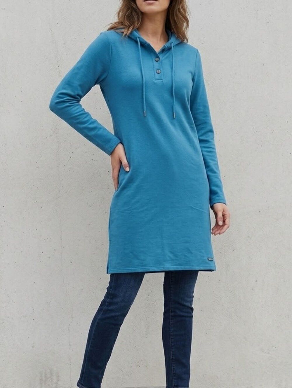 Verona Fiona Modest Athletic Hoodie, Medium, Teal